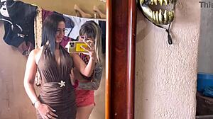 Stepmom can't handle stepdaughter's tongue on her pussy moans loud squirts in mouth