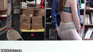 scared ella hughes? nah, this classy redhead thief craves burglar cock pounding her big nipples! 😈🍆