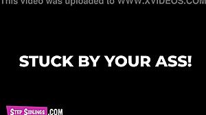 i got caught stuck... now they're fucking my ebony ass hard!!