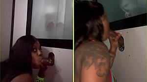 sucking strangers cocks at gloryhole gets sloppy 😈🍆💦🔥