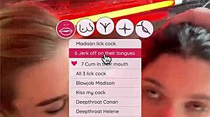 join enmarchenoire and madison mcqueen's interactive rimjob foursome pov