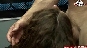 chubby big tit brunette slut rides fighter's cock hard 🔥