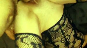 Amateur wife stockings small natural tits homemade couple fuck