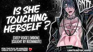 your dom roommate catches you jerking off and makes you cum for her ysf m4f