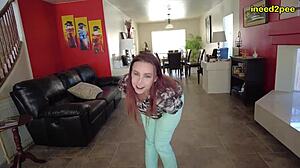 anastasia rose, pee those jeans and panties for me girls?