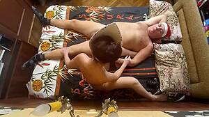 our couple 69 licks pussy eats cum