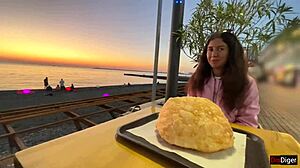 Street girl seduced into first date doggystyle pounding