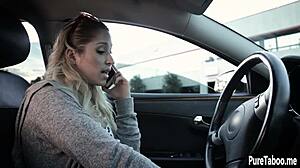 sexy blonde teen jumps on big black cock for wild ride