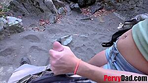 Stepdaughter Skips Hike Teasing Older Cock In Outdoor Temptation