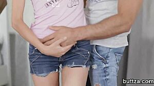 check out this petite cutie taking cock in her tight pussy and anal