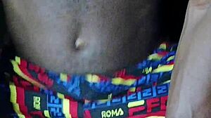 muscular black stud humps pillow craving big cock fuck
