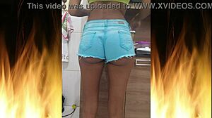 Skinny Brunette Wife's Shaved Pussy Stretches on Big Cock!