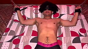 Curvy Milf Dominatrix Tempts Submissive Moreno with Big Cock Tease.