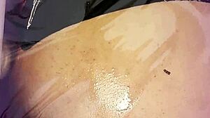 sissy shemale kandi gapes ass with double dildo play!!