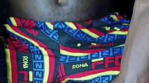 muscular black stud humps pillow craving big cock fuck
