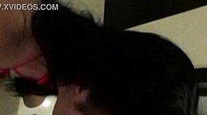 Girlfriend masturbates horny in hotel room blowjob tease?