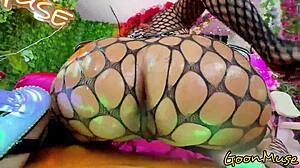 Busty Goth Babe Ms Red X Endures Rough Monster Cock Pounding!