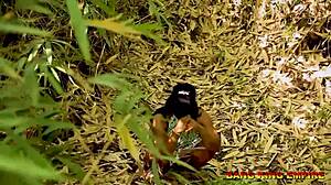 bbw milf queen gets pounded outdoors under bamboo tree at the ranch
