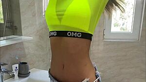 yoya grey bends over for rough anal creampie farting pov