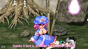 yuyuko's bouncy paizuri pleasures youmu in touhou hentai parody