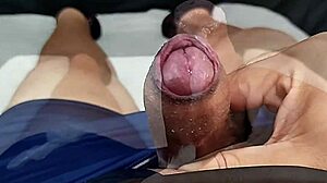 small foreskin cock cums best as girlfriend masturbates her wet pussy tits