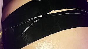 sissy shemale kandi gapes ass with double dildo play!!