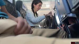 girl flashes my cock on airplane handjob cums in two minutes