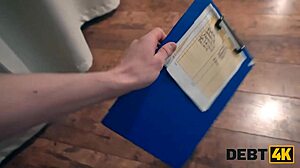 Real Russian Whore Punished with Anal Pussy Pounding After Smoking Debt