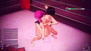 Lesbian pussy play turns into heated battle