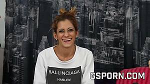 exclusive gabriela flores machine interview and small tits casting