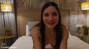 malaga teen's sensual shaved pussy fingering orgasm rush