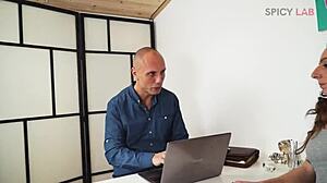 Lusty Gemma Bones Begs Engineer to Destroy Her Tight Asshole