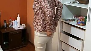 i love flashing lingerie while stepson's friends jerk and cum on me