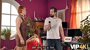 redhead neighbor tricked into real moaning orgasm