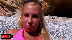 i watch laura blume's big tits bounce in spanish beach anal pounding