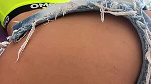 yoya grey bends over for rough anal creampie farting pov