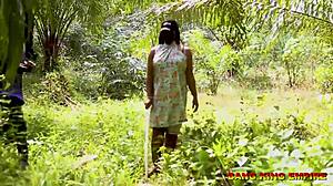 bbw milf queen gets pounded outdoors under bamboo tree at the ranch