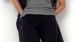 College coed's shaved pussy stretched first time by monster cock!