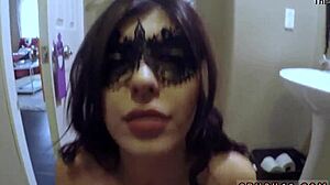 step mom sneaks in on step daughter visit to step dad for taboo homemade fun