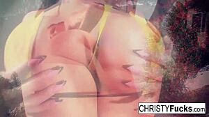 Christy Mack Masturbates in Steamy Shower