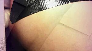 sissy shemale kandi gapes ass with double dildo play!!