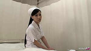 slim japanese nurse cosplay sucks fucks older patient creampie hospital uncensored
