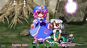 yuyuko's bouncy paizuri pleasures youmu in touhou hentai parody