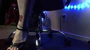 under desk voyeur spies mistress high heels and sexy toes