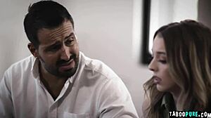 small titted lily larimar strokes older bf romeo's cock slow 😏 meets parents