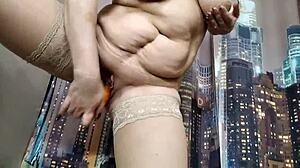 My kinky Russian slutwife Aimee fists pussy with bottles extreme play