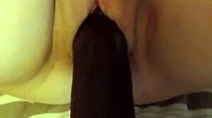 milf wife screams on bbc dildo machine first time