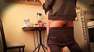 Spying on stepsis Miranda's upskirt? Catch her bent over pounding!