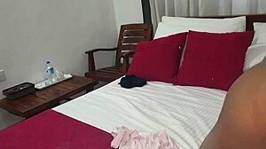 Indian college coed Divya fingers her sexy Latina ass homemade style