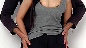 College coed's shaved pussy stretched first time by monster cock!